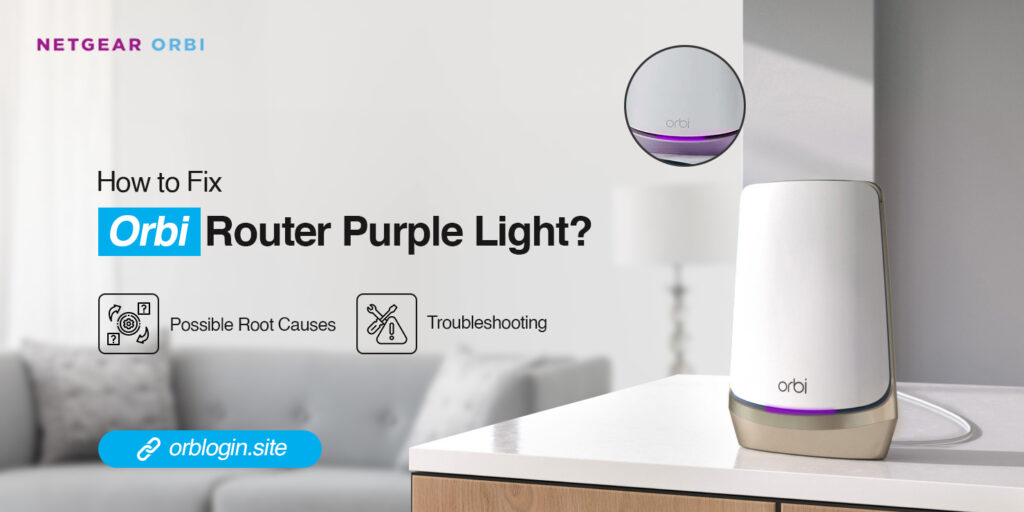 Orbi Router Purple Light